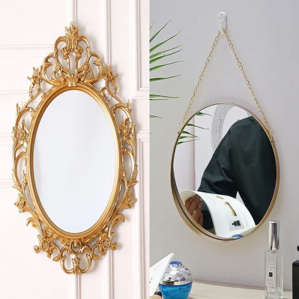 공꾸(공간꾸미기) 인테리어 벽걸이 거울 벽거울 북유럽 디자인 금장 화장실거울 엔틱 빈티지, 르네상스 벽거울