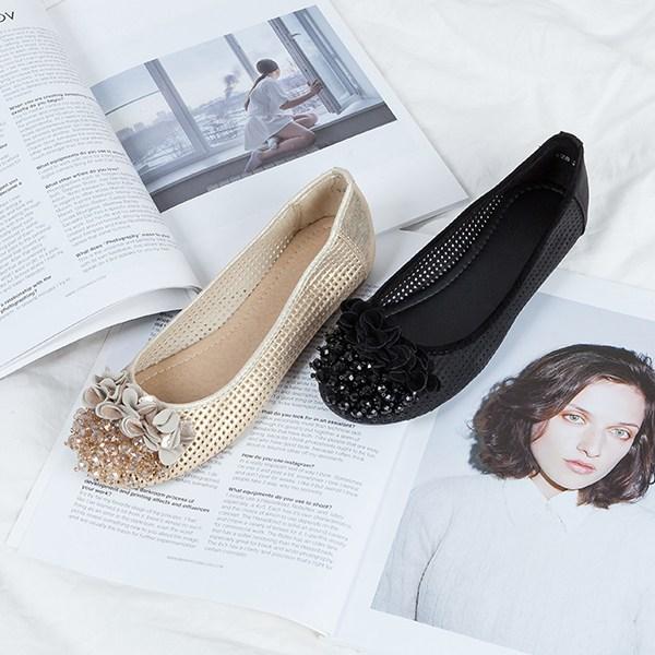 홍대언니 코엔 글리터 플랫슈즈