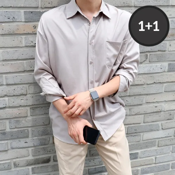 올멋 1+1 2장가격 레얼리 링클프리 카라넥 셔츠