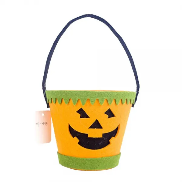 Kkmoon 재미 할로윈 2020 새로운 저장 배럴 천 담요 아이 트릭이나 치료 사탕 휴대용 바구니 논의 노랑