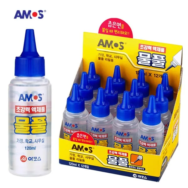 아모스 물풀 120ml 1갑(12개입) 초강력 액체풀