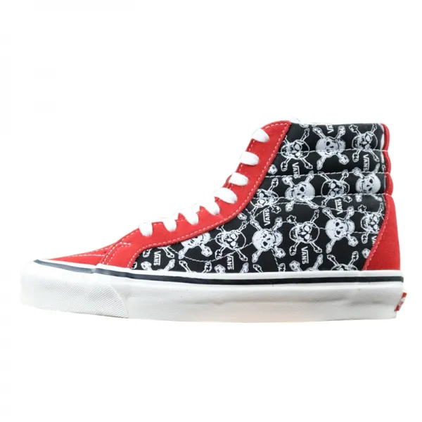 오거스트 글로벌 스포츠 레저 만군 만사 SK8HI38D 여성 블랙 레드 패치워크 플라워 프린트 캐쥬얼 운동