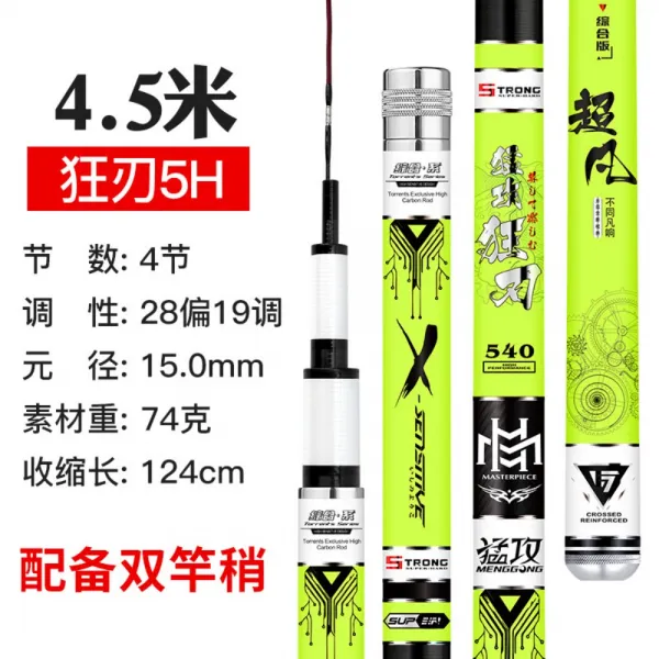 28조대 경경19 중국낚시대 강호고인 앵화 롱웬 천애명월도 초릿대 경진대 대물 신수향, 에스테틱 에디션 4.5m[초경조 74g]