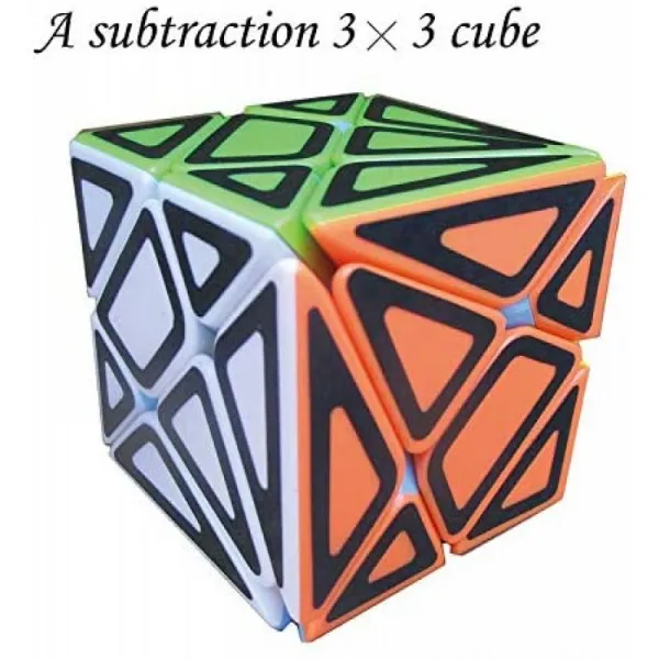 Aŭtuno 큐브 고스트 큐브 솔리드 코어 구조 빼기 3x3x3 큐브 퍼즐 (공허의 검은 스티커가있는 다채로운 바디)., 단일옵션