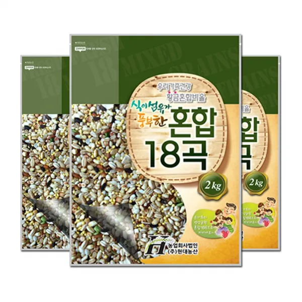 2021년산 햇곡 균형혼합 18곡 6kg잡곡, 3개, 2kg