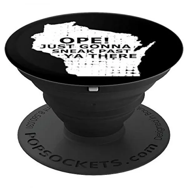 재미 중서부 운영 위스콘신은 휴대폰과 정제를 위해 PopSockets 그립과 스탠드를지나 몰래 열거야 Midwesterner Accents Sa, 단일상품, 단일상품