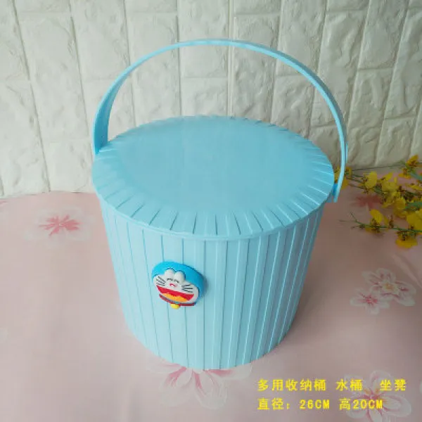 밀크앤씨리얼 버켓 스툴 덥개 포함 플라스틱통 두꺼운 앉을 있는 인 저장함 사용 찌낚시 작은 고양이. 색이 난 물다 고양이. 색이