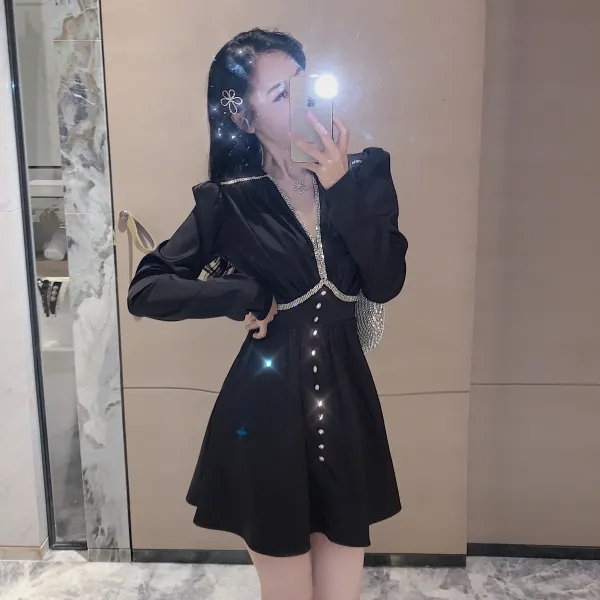 가을옷 허리보정 슬림핏 늦바람 검정치마 이너웨어 블랙 점프슈트