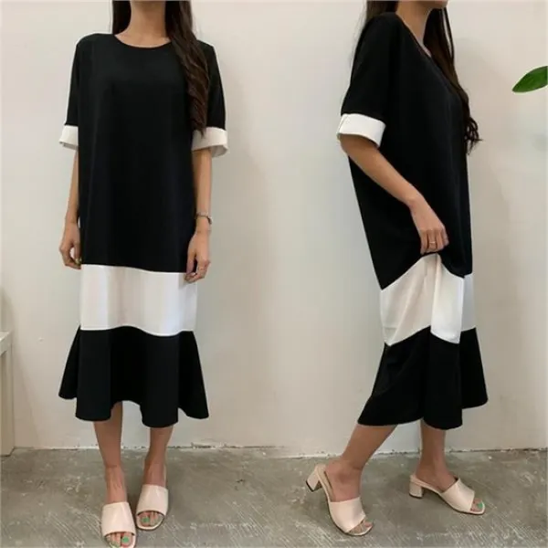  강물처럼 Bs 모던프릴롱원피스5462h905 빅사이즈