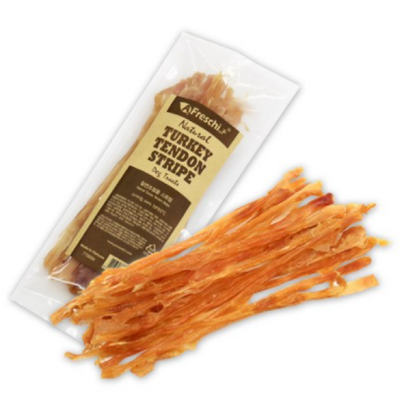 프레스키 터키츄 힘줄 스트립 강아지 건조 간식 85g, 칠면조, 1개