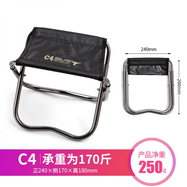 글로벌엠케이 접이식 경량 캠핑용의자 미니 체어, 맞절임-CS-레드