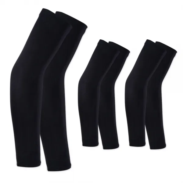 패션파트너 자외선 차단 무봉제 UV쿨토시 2P x 3세트, 블랙