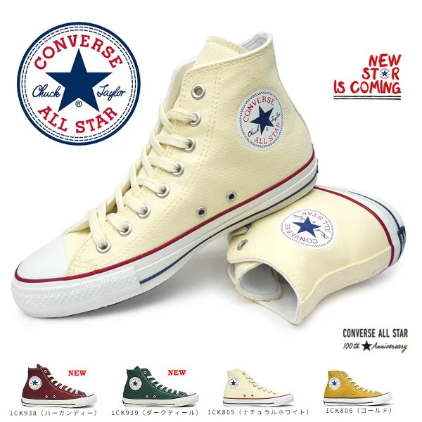 converse 올 스타 100 컬러 고 남성 스니커 즈 여성 스니커 즈 프리미엄 컷 100 주년 품 all star 100 colors hi 1 ck8051ck938 ck939