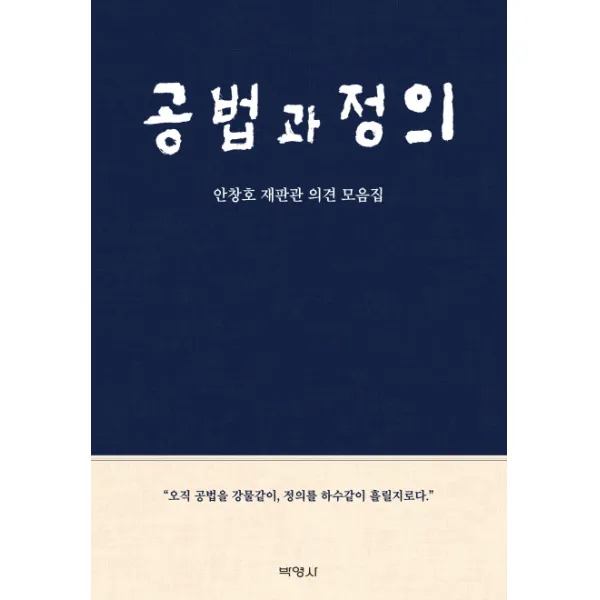 공법과 정의:안창호 재판관 의견 모음집, 박영사