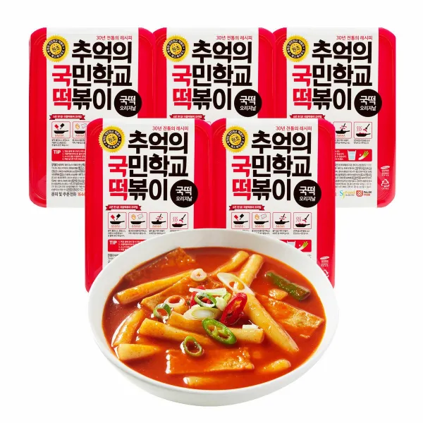  신세계tv쇼핑 모바일 국민학교 떡볶이 국떡 5팩 3+2 국떡오리지날3+짜장2