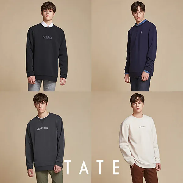  신세계tv쇼핑 남성 테이트 Tate 기모 스웻셔츠 4종