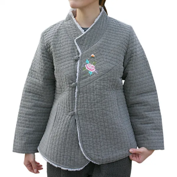만덕몰 겨울용 여성 누비 장미수 털 저고리(단일상품) 개량 생활한복 절복 법복 단체복
