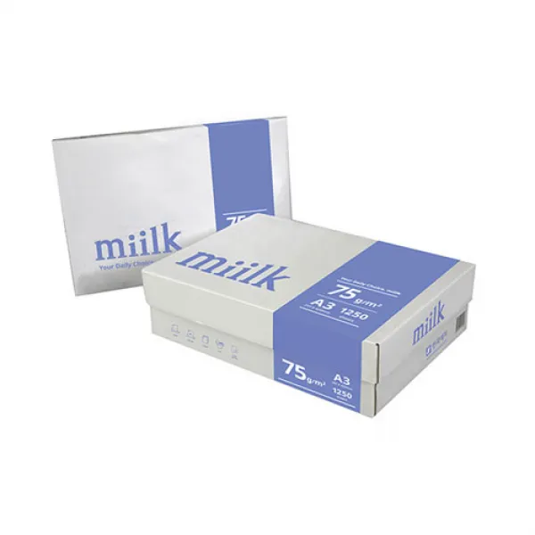 한국)복사용지-밀크 (A3/75g/250매x5권) /a4복사용지/더블에이/a3용지/a5용지/종이컵/화이트보드/무한잉크, 단일 종이/파일 사이즈