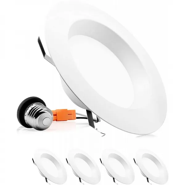 PARMIDA (4 팩) 5/6 인치 조광 가능 LED 매입 형 개량형 다운 라이트 15W (120W 교체) 간편한 설치 11