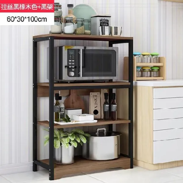 기타주방가전 가정용작은전자제품 창문턱 캐비닛 수납 국다용도 주방 인스타그램 초슬림 연회석테이블 15cm향신료 브러시 아래, T07-B타입 4층 무늬 블랙오크 나무