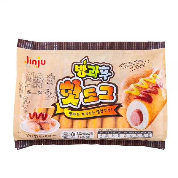 진주 방과후 핫도그 1kg 2입 간편식품 간식 야식, 1JXE_방과후핫도그1kg2입