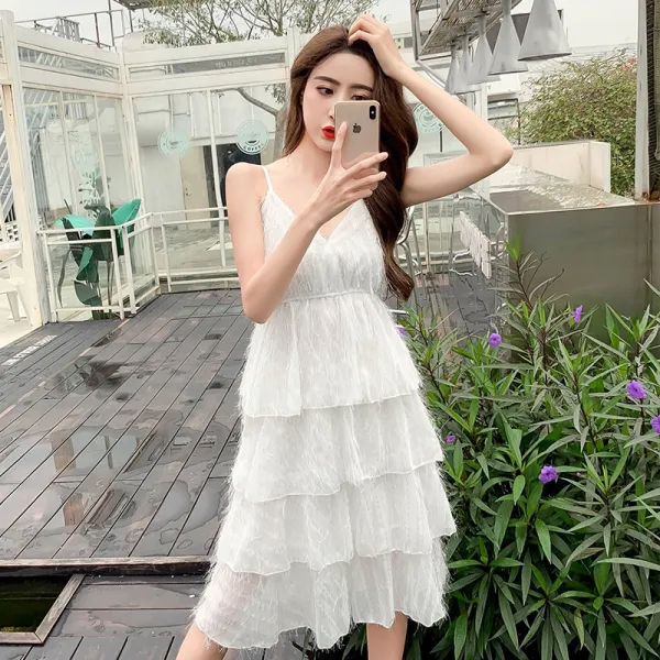 패션이루 나시 캉캉 민소매 원피스 여름 여성 캐주얼 슬림핏