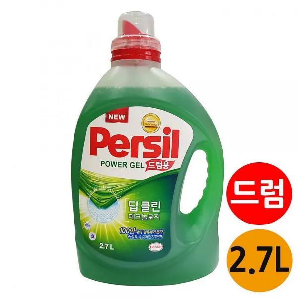 아이마트 헨켈 퍼실 딥클린 파워젤 용기 드럼 2.7l 일반 액상세제 1
