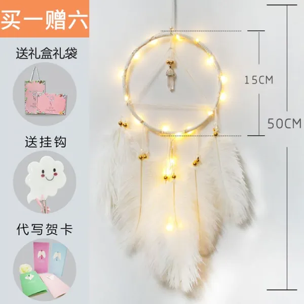 데이터글로벌 유니콘 소녀마음 모빌 후우링 풍경 풍령 숲 드림그물을 덮쳐 보완하다해머링 장식 작은 벽걸이 부품 화이트 간략함 구매하면 1 6