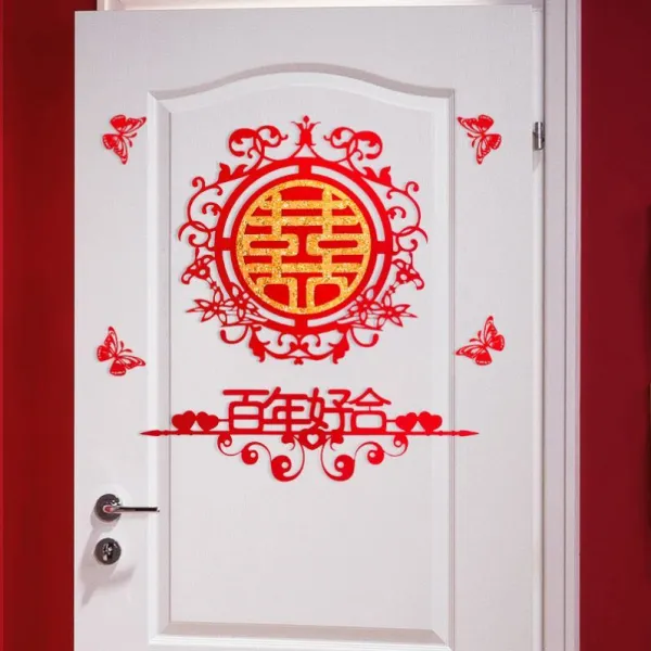 다즐링 그린 벽스티커 희자 결혼 신부 정확함 예비 신혼집 배치 무드 소품 닭고기 대문 백년 사이가 좋다 골드 기쁘다 55 *55cm 소파 /티비 배