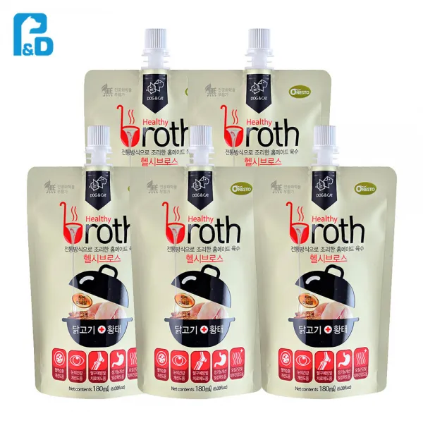 애견 몸보신 닭고기+황태육수(180ml)x5 신선 건강 회복기 꿀맛, 1개
