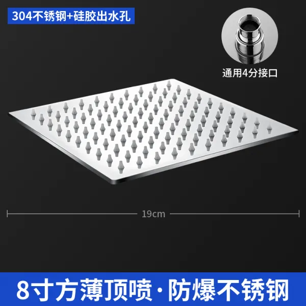 욕실샤워헤드 여과함 샤워볼 뿌리다 노즐 위 분출함 빅 샤워기 고압 연봉 외톨이 가압력 레인 꽃을 말리다 2302263540, 8인치 측 304 스텐레스 엷은 지붕