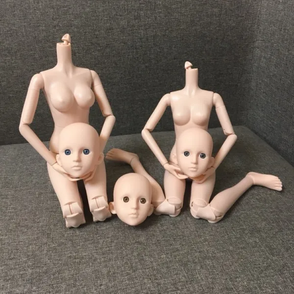 4분체 마음이 즐겁다 소체 다관 절눈부시다 작은새 몸을 의탁함 체개 화장함 Bjd밤3d 진짜 무머리치장종려눈_신체미드흉부위（가슴침받이18.5cm