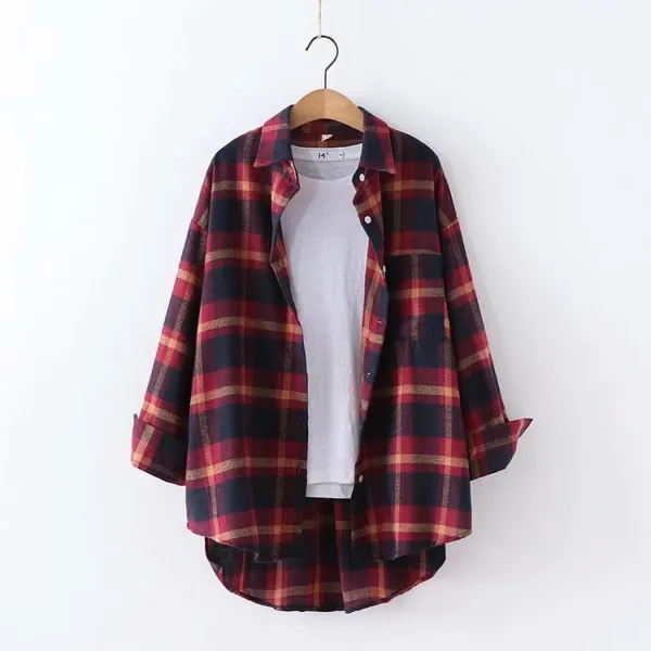 Zoneshop 여성 긴팔 와이 셔츠 가을 빅사이즈y2