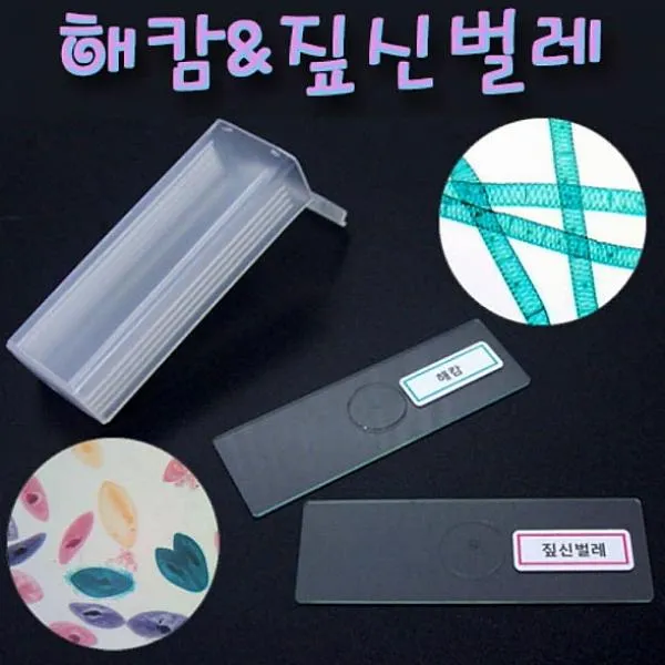 노멜마켓 2개묶음 향앤미 해캄n짚신벌레 프레파라트 2종 세트 생물실험세트