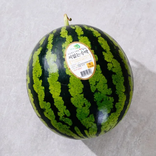[메가마트]신선도원 씨없는 수박 7kg미만 통, 1개