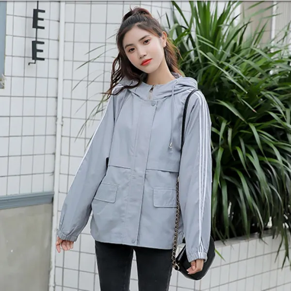 가을 캐주얼 중고교생 카디건 후드 점퍼