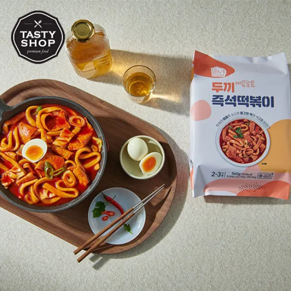 [두끼] 떡볶이 맛집브랜드의 매콤달콤 즉석떡볶이 560g (2팩), 단품