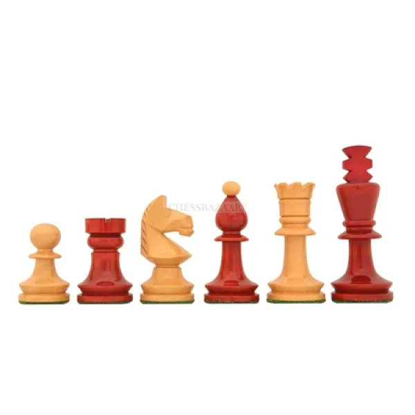 Chessbazaar Limited Edition 재현 루마니아어 헝가리어 국가 토너먼트 체스 래커 스테인드 크림슨, 한 가지 색