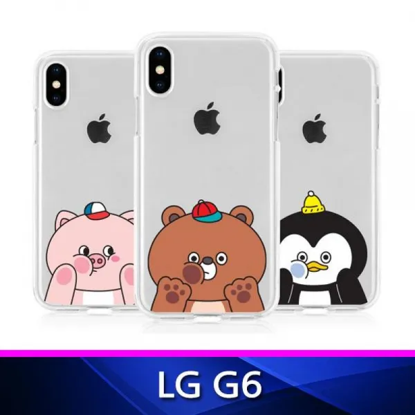 G6 TZ 볼때기캐릭터 투명 폰케이스 휴대폰케이스 투명케이스 G7케이스 핸드폰케이스 젤리케이스