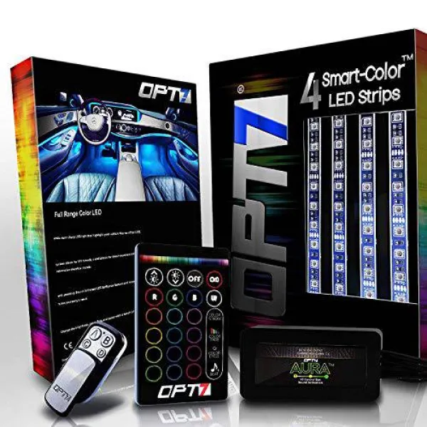 OPT7 OPT7 Aura Interior Car Lights LED Strip Kit-16+ Smart-Color Soun