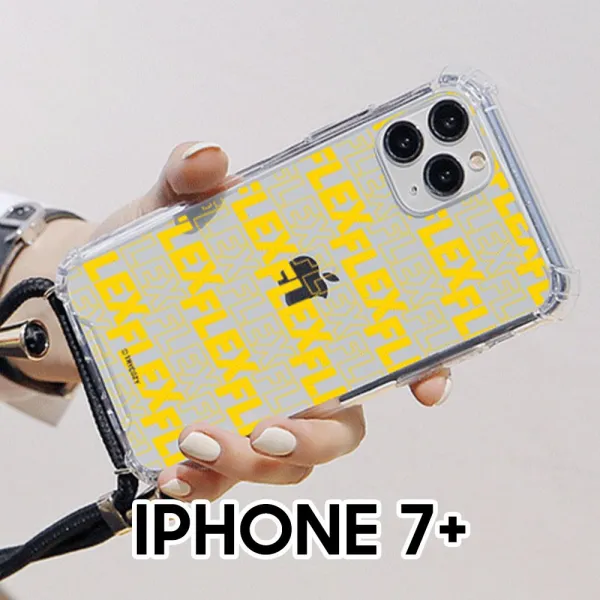 휴대용 투톤플렉스 아이폰7+ 폰스트랩 젤하드케이스~~