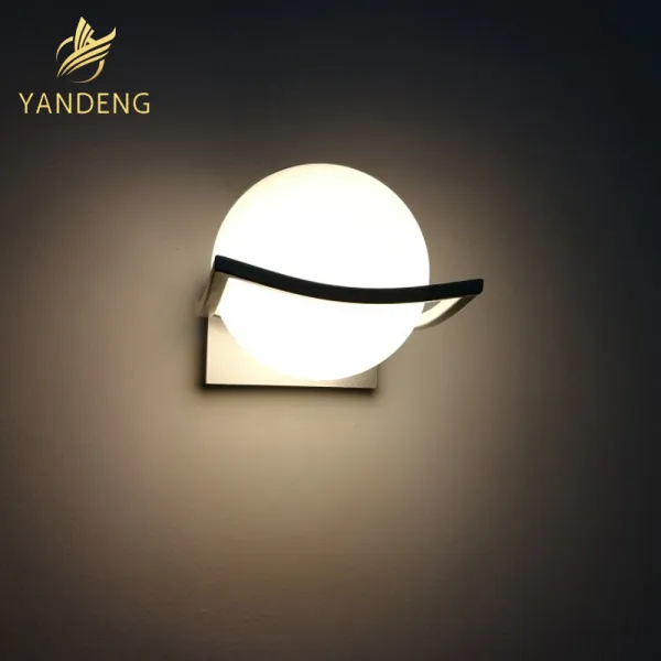 안등 led 창의하다 원구 개성 현대 간략한 침실 침대 머리 벽등 옷가게 장식 배경 벽 건너다 거실 계단 복도 철예 벽등 검은색 외투 16cm