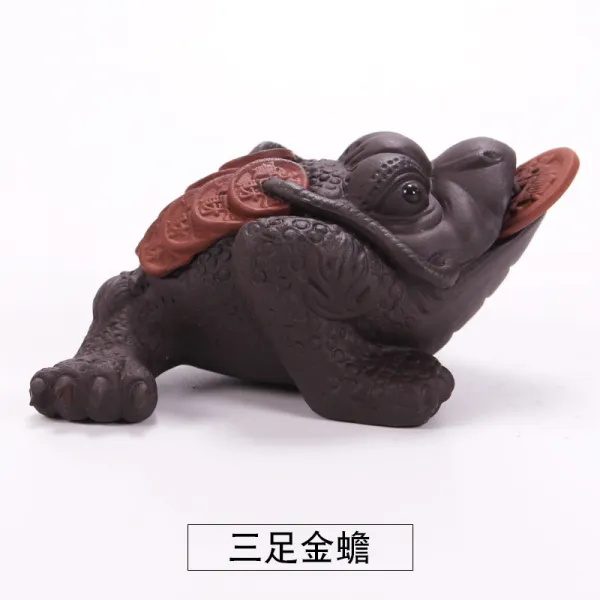 차 총애 장식품 다반 차판 다기 부품 독창적 차TV를 판매한다 벌레 액세서리 차세 번째 놀이를 함 족금섬 변색, 세 발 김섬