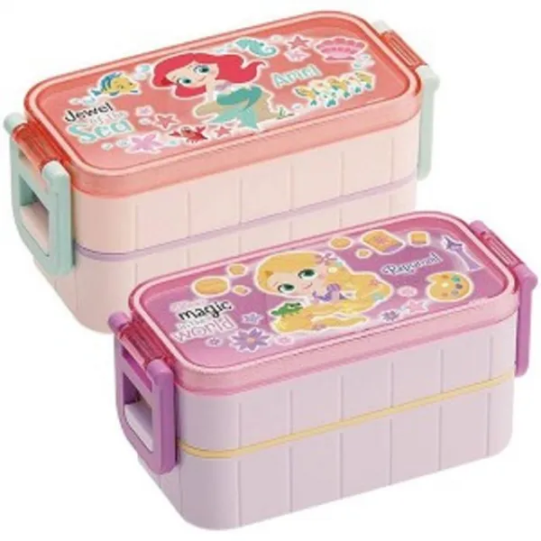[GBAM]+밀폐 보관! 라푼젤 인어공주 동화 사각 2단 도시락 YI//12 보온 보냉 음료 음식 : 2910W1838+g, 유인 그레이_Y