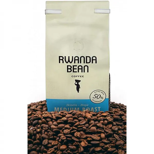 르완다 콩 : Ikizere Hope Premium Coffee Beans (MEDIUM ROAST) 직거래-케토 커피-유기농 커피-모든 천, 1, 단일상품