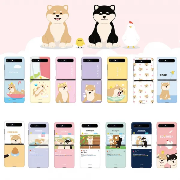삼성/갤럭시z플립/에구시바 정품 캐릭터 귀여운 커플 슬림 하드 케이스 추천