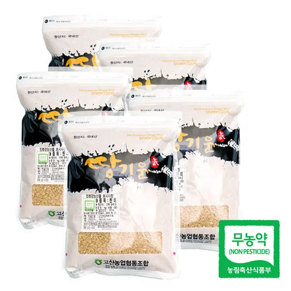 [예찬] [고산농협] 친환경 땅기운 현미 1kgx5팩(5kg), 상세 설명 참조