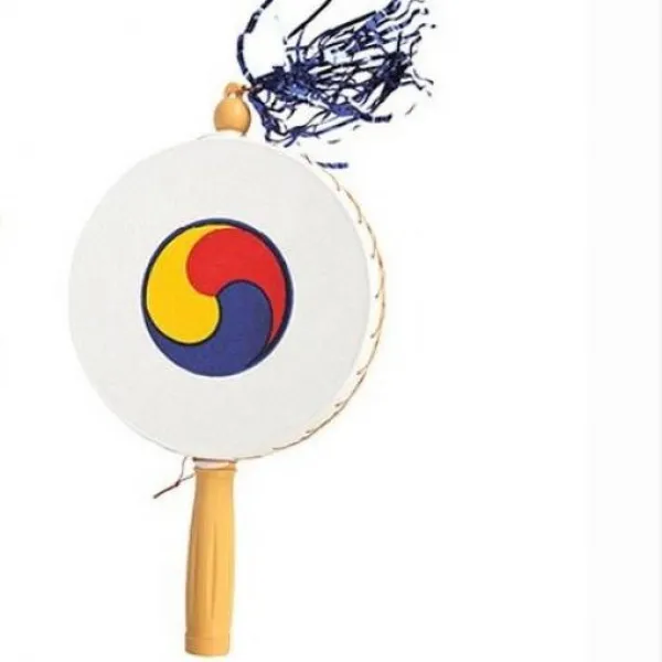 에씨클레오 리듬감을 익히기 쉬워 인기가 좋은 국악기 소고 소고채 E-69154, 흰색노란색