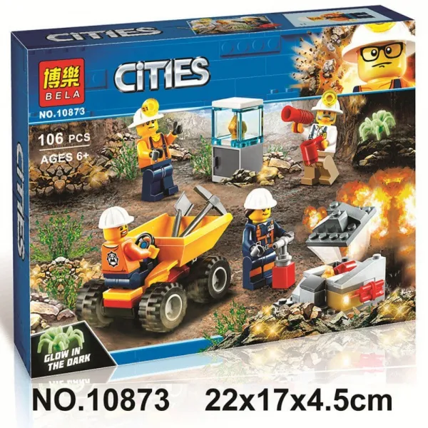 중국호환레고 시티 광산 공사장 보물탐험본부 60188 드릴 중국 블럭 흰색