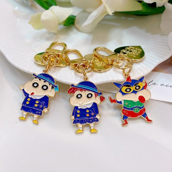 문크리스탈 떡잎 유치원 짱구 유리 액션가면 포인트 하트 버즈 에어팟 키링 자동차 열쇠고리 짱구 키링